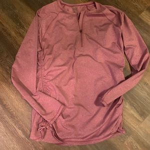 XL Calia zip dry fit pink top